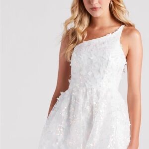 Windsor White One Shoulder Dress